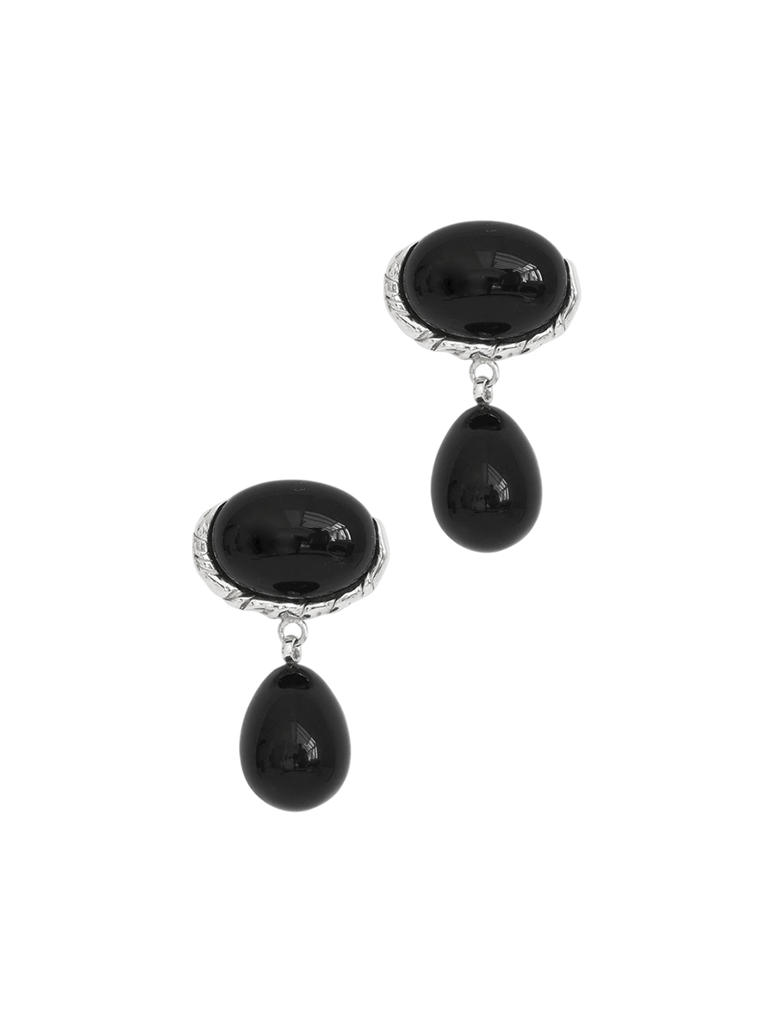 Embleme onyx earrings